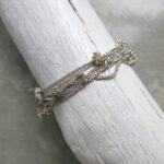 Kette und Armband mit metallic Glasperlen in verschiedenen Farben - fein gehäkelt – Bild 11