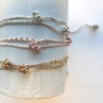 Doppeltes Häkel Armband mit metallic Perlen – Bild 3