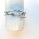 Doppeltes Häkel Armband mit metallic Perlen – Bild 5