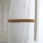 Häkel Armband mit metallic Perlen – Bild 9