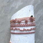 Häkel Armband mit metallic Perlen – Bild 6