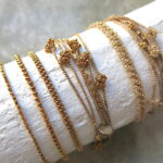 Armband mit handgemachten Vermeil Perlen - faccetiert, 1.2mm Perlen, handgehäkelt - – Bild 12