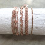 Armband mit handgemachten Vermeil Perlen - faccetiert, 1.2mm Perlen, handgehäkelt - – Bild 5