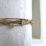 Feine gehäkelte Kette und Wickelarmband aus Perlen in verschiedenen Edelmetallen – Bild 6