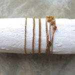 Armband mit handgemachten Vermeil Perlen - faccetiert, 1.2mm Perlen, handgehäkelt - – Bild 9