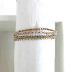 Feines Häkel Armband: einreihig mit Metallperlen – Bild 9