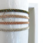 Armband 'peyote Technik' mit Metallperlen