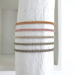 Häkel-Armband 'peyote': Metallic schimmernde Glasperlen – Bild 2