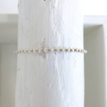 Armband mit 24 Karat Gold (plated), Silber matt - Perlen 2mm – Bild 5