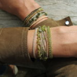 Gedrehtes Häkel Armband - green line – Bild 4