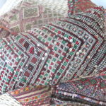 Vintage Kelim Kissen Marokko -  Farbe aubergine – Bild 7