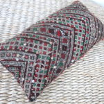 Vintage Kelim Kissen Marokko -  Farbe aubergine – Bild 2