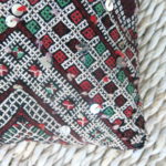 Vintage Kelim Kissen Marokko -  Farbe aubergine – Bild 4