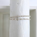 Armband mit 24 Karat Gold (plated), Silber matt - Perlen 2mm – Bild 6