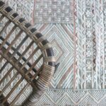 Kelim Teppich Marokko - 'Tiflet' - taupe-rose – Bild 12