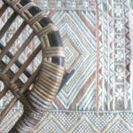 Kelim Teppich Marokko - 'Tiflet' - taupe-rose – Bild 11