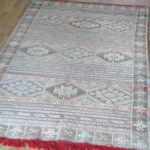 Berber Kelim Teppich olivgrau-terracotta - Marokko – Bild 5