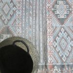 Berber Kelim Teppich olivgrau-terracotta - Marokko – Bild 4