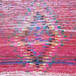 vintage 'Boucherouite' Teppich - Berber Marokko - Rot-Pink – Bild 7