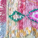 vintage 'Boucherouite' Teppich - Berber Marokko - Rot-Pink – Bild 5