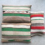 Kissen aus vintage Kelimteppich - gestreift – Bild 13