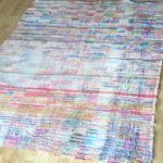 Vintage 'Boucherouite' Teppich - buntes Karomuster – Bild 9