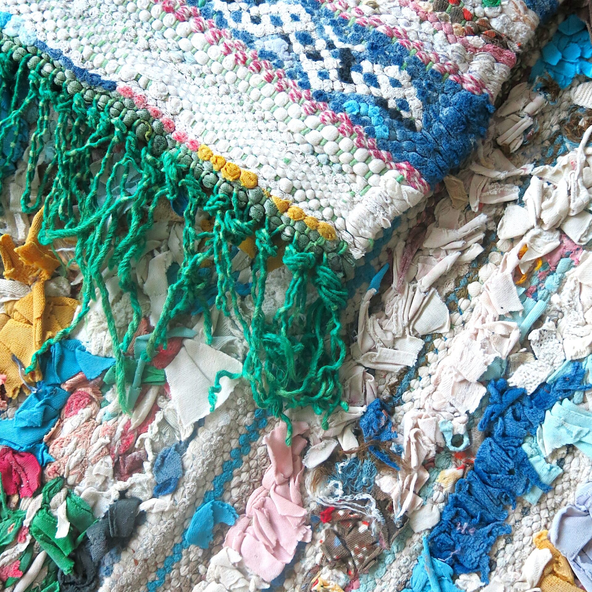 Vintage 'Kelim-Boucherouite' Teppich - bunt Vintage 'Kelim-Boucherouite' Teppich - bunt