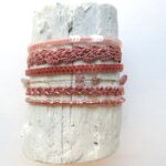 Häkel Armband mit feiner vergoldeter Kette mit Edelsteinen – Bild 3