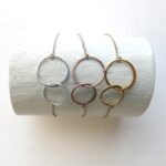 Armband mit 24 Karat vermeil Gold (plated), 925 Sterling Silber Doppelring – Bild 9