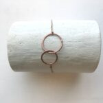 Armband mit 24 Karat vermeil Gold (plated), 925 Sterling Silber Doppelring – Bild 11