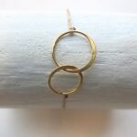 Armband mit 24 Karat vermeil Gold (plated), 925 Sterling Silber Doppelring – Bild 2