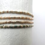 Häkel Armband CLARA mit Metallperlen