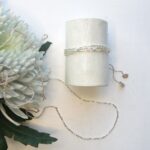 Kette aus 'cut beads' in Gold, Peach und Silber – Bild 2