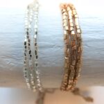 Armband Dreifach aus 'cut beads' in Gold und Silber – Bild 12