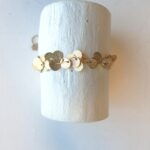 Armband aus Pailletten Kette in plated Gold und Silber – Bild 5