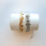 Armband aus Pailletten Kette in plated Gold und Silber – Bild 12