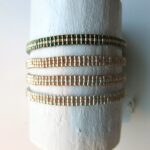 Breites Armband 'peyote Technik' mit Metallperlen – Bild 7