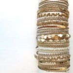 Armband aus Pailletten Kette in plated Gold und Silber – Bild 10