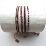 Breites Armband 'peyote Technik' mit Metallperlen – Bild 2