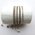 Häkel Armband mit einseitig Metallperlen – Bild 9