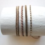 Breites Armband 'peyote Technik' mit Metallperlen – Bild 12