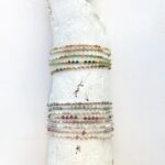 Häkel Armband im Edelstein Mix mit Silber – Bild 2