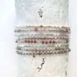 Häkel Armband im Edelstein Mix mit Silber – Bild 3