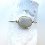Gehäkeltes Armband mit Einzel Lünette Edelstein – Bild 7