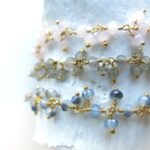 Gehäkeltes Armband Edelsteinkettchen