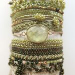 Gehäkeltes Armband mit Einzel Lünette Edelstein – Bild 10